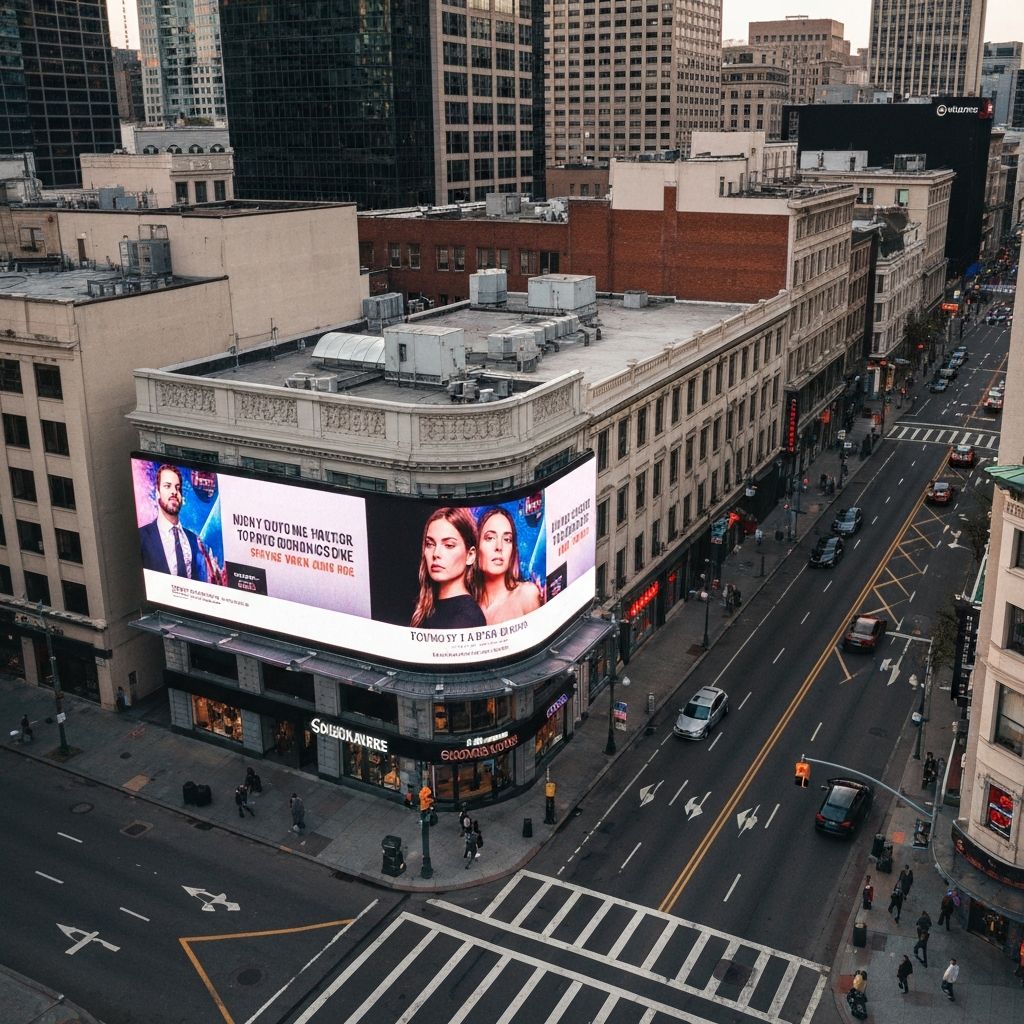 شاشة إعلانية خارجية — طريق الملك فهد